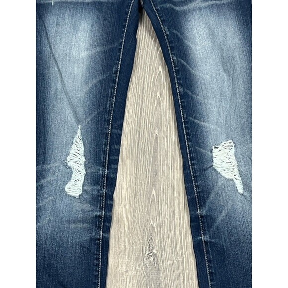 BKE Buckle Jeans Y2K Distress Ripped Straight Low Rise 24 Western Boho‎ Festival - Picture 5 of 6